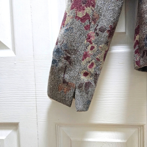 GIORGIO ARMANI VINTAGE 2000'S EVENING FLORAL PRINT WOOL/SILK JACKET/BLAZER XS/2 - Picture 3 of 10